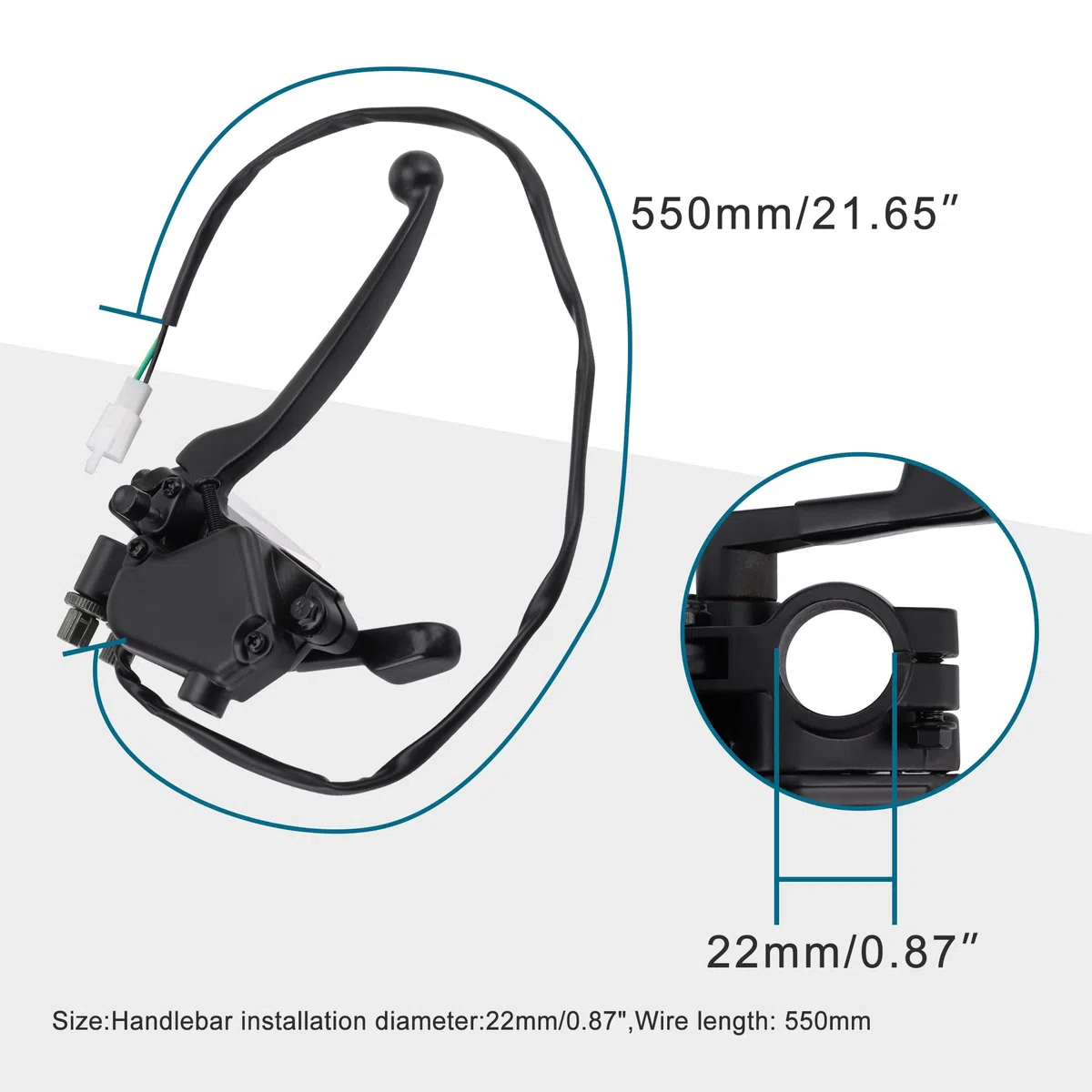 GOOFIT Acceleratore dell'acceleratore del pollice da 7/8" con manica in gomma Sostituzione per 50cc 70cc 90cc 110cc 125cc Taotao Mini Moto Quad Pit DirtBike ATV Quad Go Kart