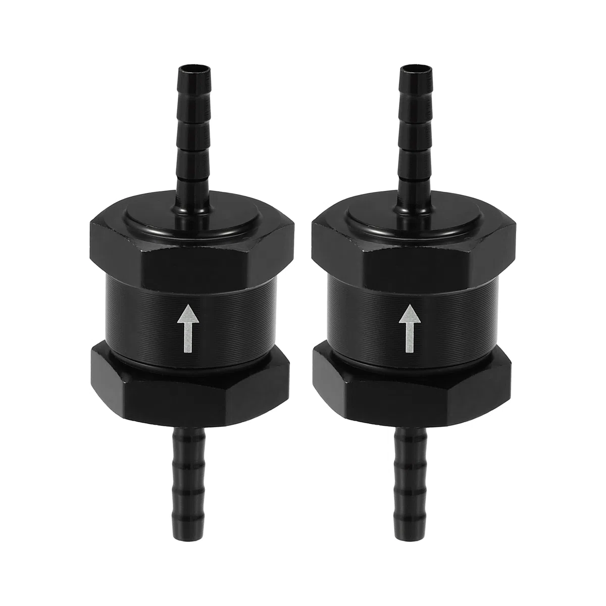 Valvola di controllo del carburante unidirezionale/Valvola di non ritorno interna per carburante benzina diesel/Resistente 0,16" 4mm OD / 2 pezzi neri