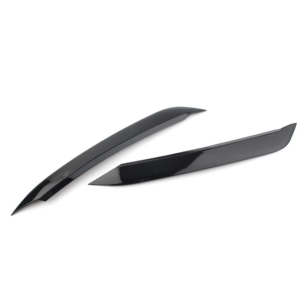 2 pezzi faro for auto lampada sopracciglio palpebra modanatura ABS copertura del coperchio, for VW, for POLO, 2019 2020, nero lucido Adesivi per lampade auto