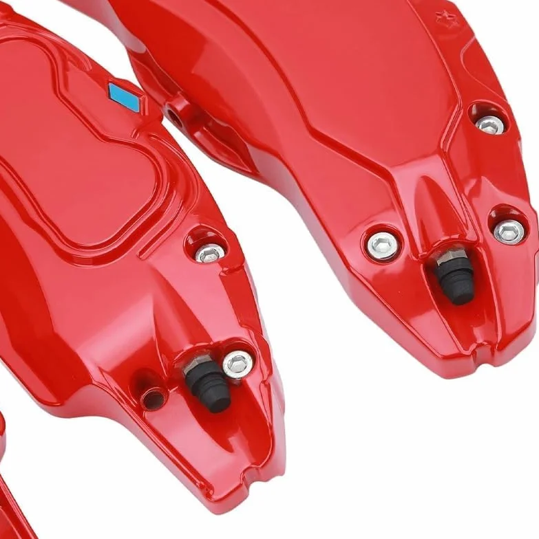 4 Pezzi Copri Pinza Freni Auto per Alfa Romeo Stelvio 2017-2021, 3D Pinze Freno per Ruota Auto per Mozzo Ruota, Resistenti Copri Pinza Freno Auto,Red