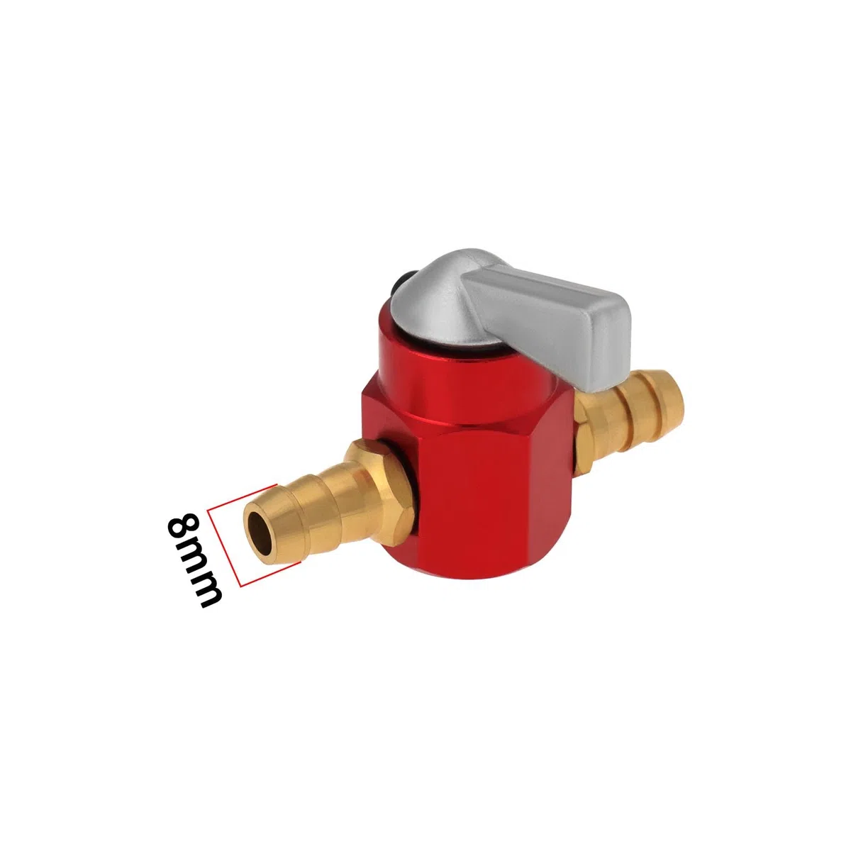 1 rubinetto del carburante in metallo da 8 mm, interruttore di accensione e spegnimento per moto, ATV, scooter, interruttore del rubinetto della benzina, rubinetto della benzina, valvola a chiave