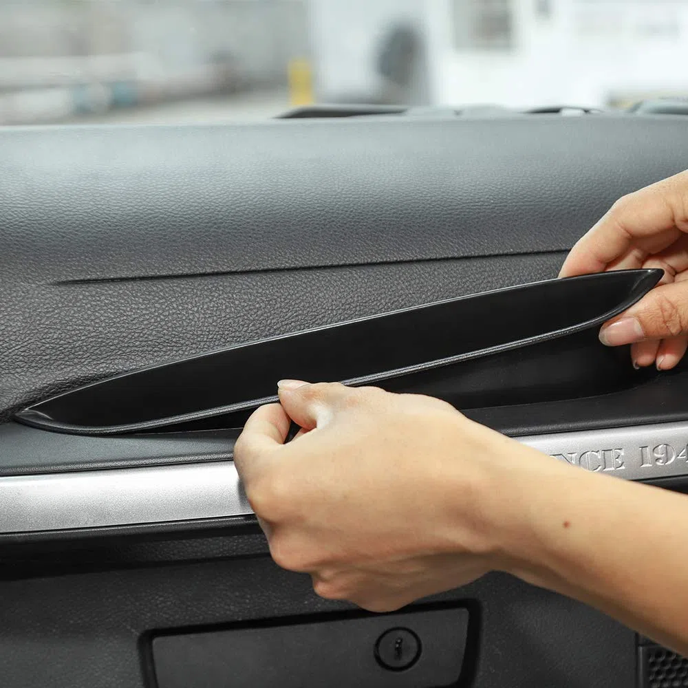 Savadicar GrabTray, vassoio portaoggetti per passeggero, organizer con maniglia per accessori per Jeep Wrangler JK JKU 2/4 porte 2011-2018, accessori interni, nero