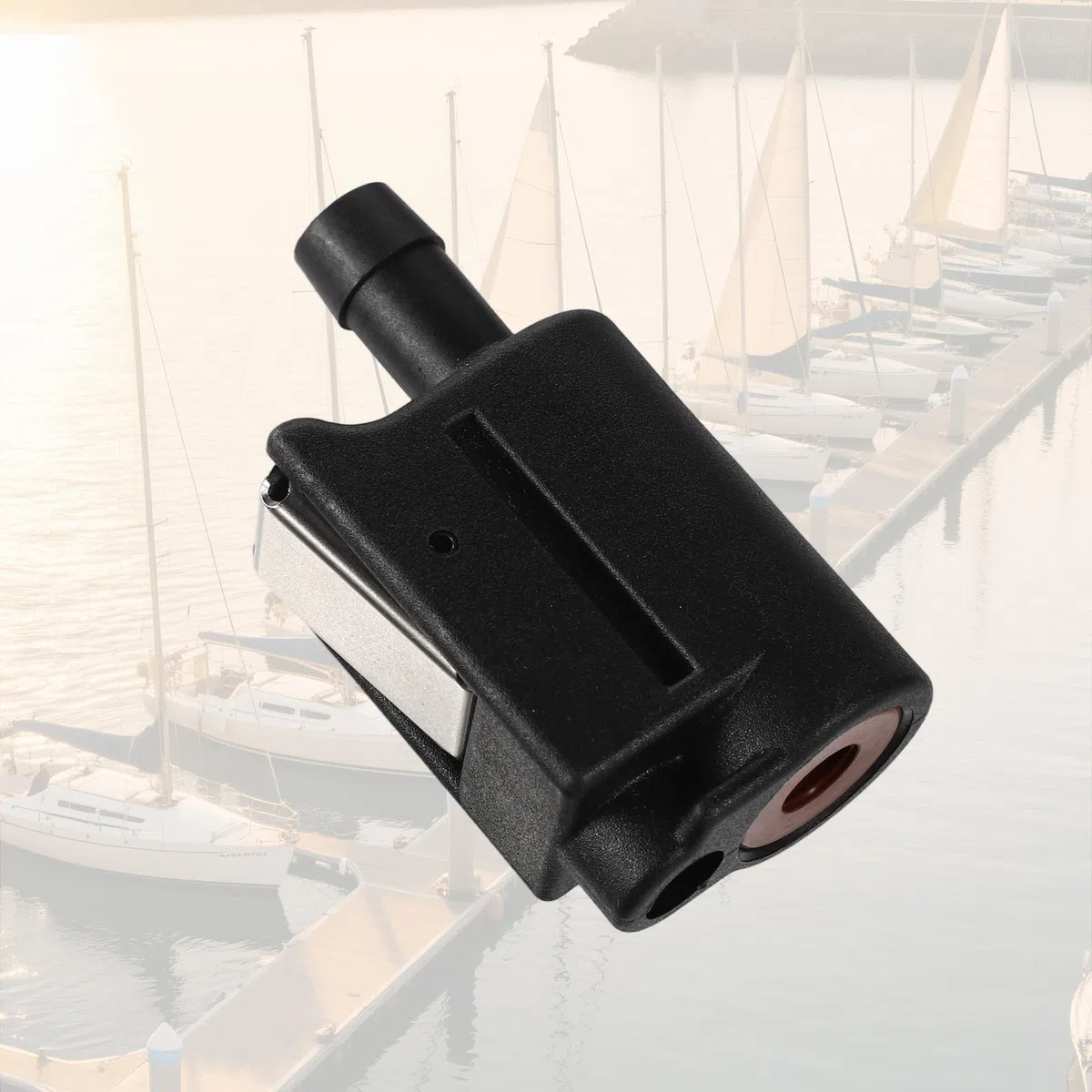 Tinoaly 13563Q7 Connettore Femmina Linea Carburante, 8mm Quick-Connect per Mercury Raccordo Tubo Serbatoio Carburante Fuoribordo Doppia Tenuta Design Clip-On per 22-13563A7 22-13563T7