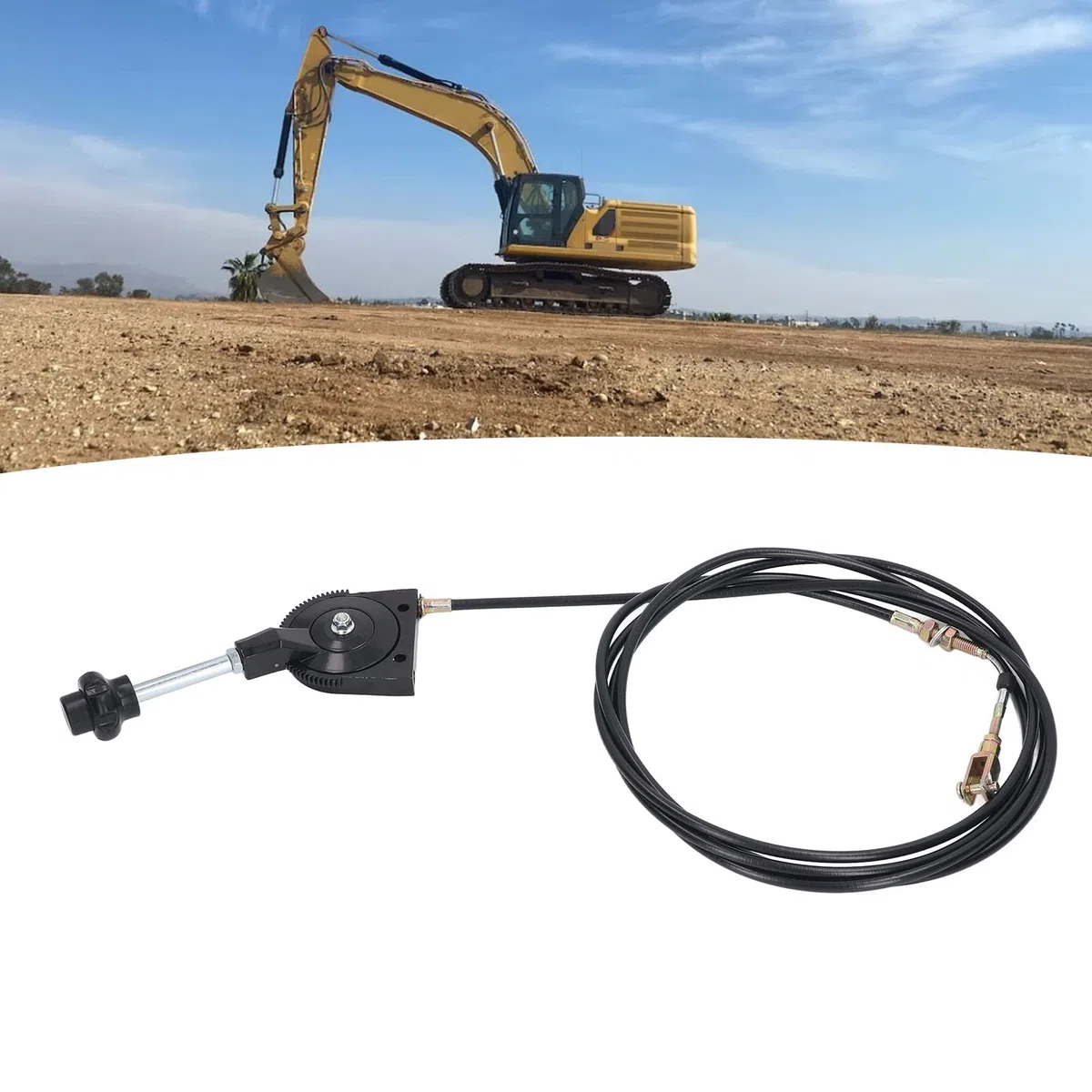 3,5 m Cavo Dell'Acceleratore Manuale Manopole Universali, Controllo 'Acceleratore per Escavatore Torsione del Motore Accessori in Acciaio Inossidabile PU per Camion Miscelatore