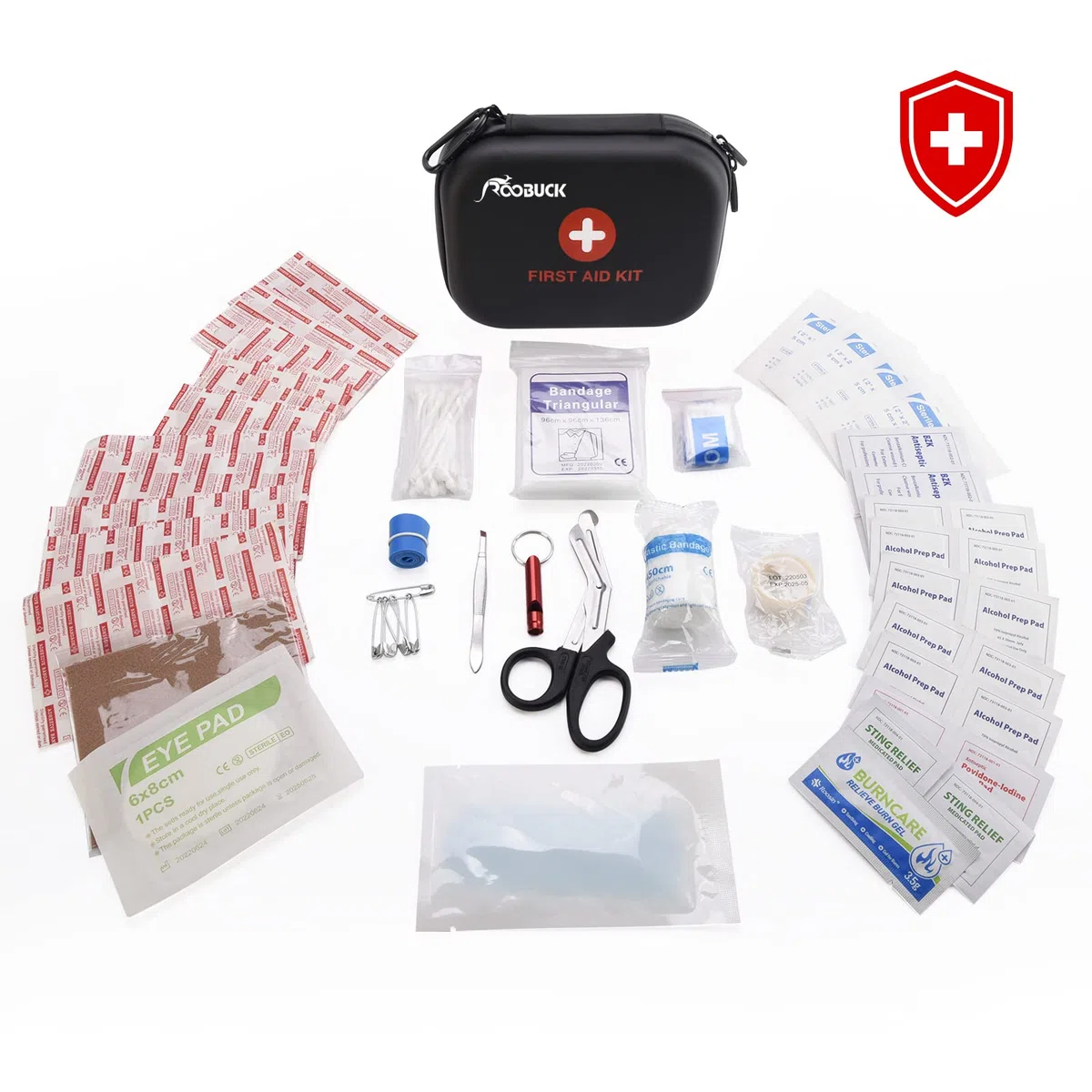 First Aid Kit, Premium Waterproof Compact Trauma Medical Kits for Any Emergencies, Ideal for Home, Office, Car, Travel, Outdoor, Camping, Hiking, Boating (Yellow)