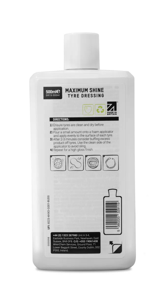 ValetPRO - Gel per Pneumatici con Massima lucentezza da 500 ml, di Lunga Durata, Facile da Applicare
