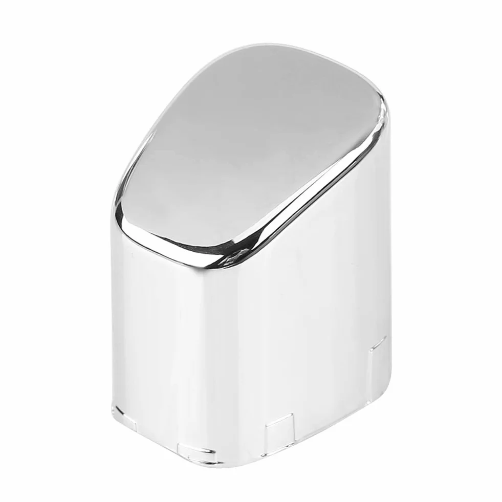 Keenso Coperchio pulsante freno a mano, Copri pulsante parcheggio leva leva freno a mano in plastica argento