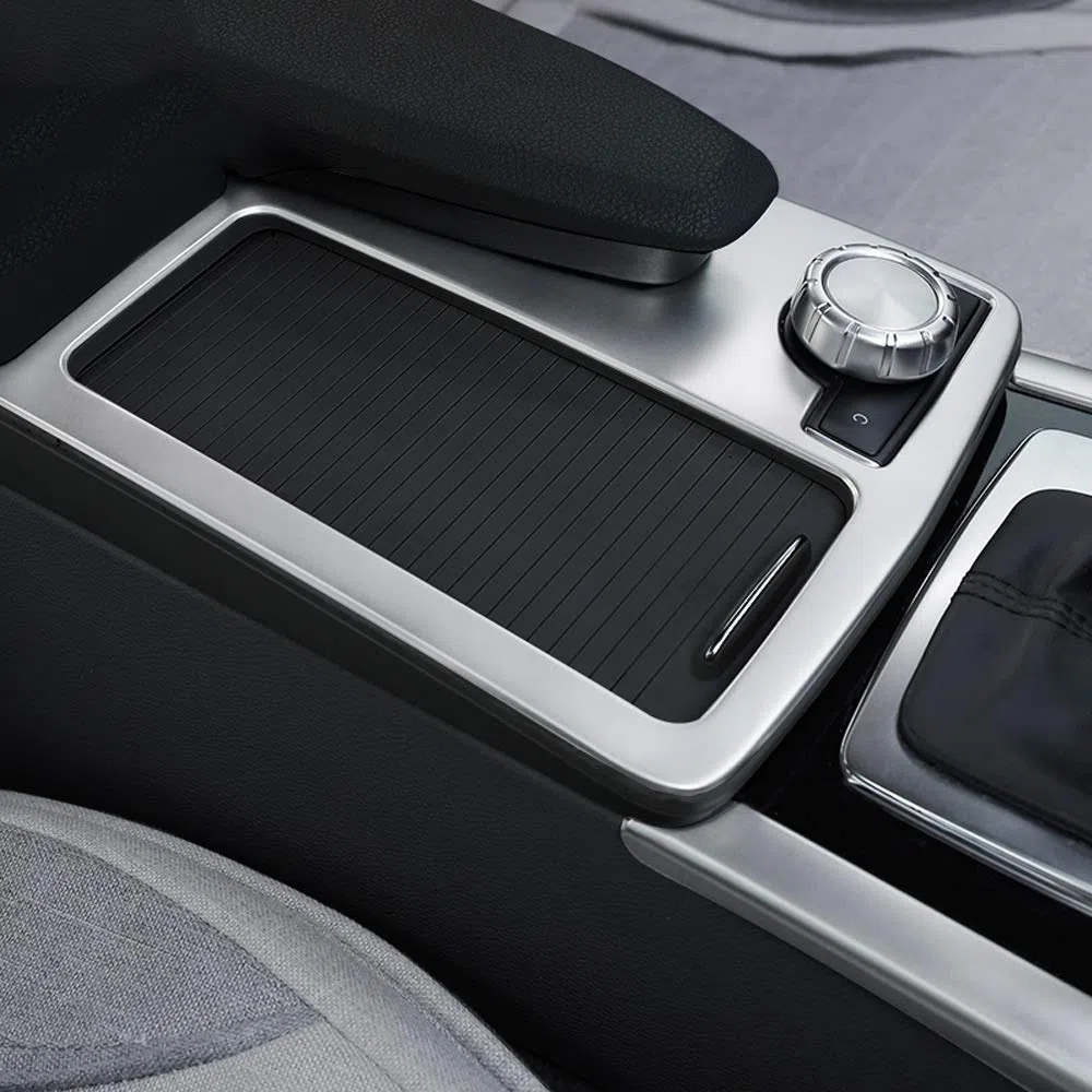 per classe C W204 2008-2014 auto ABS argento opaco console centrale portabicchieri telaio trim accessorio per Benz classe E W212 Coupe W207 C207