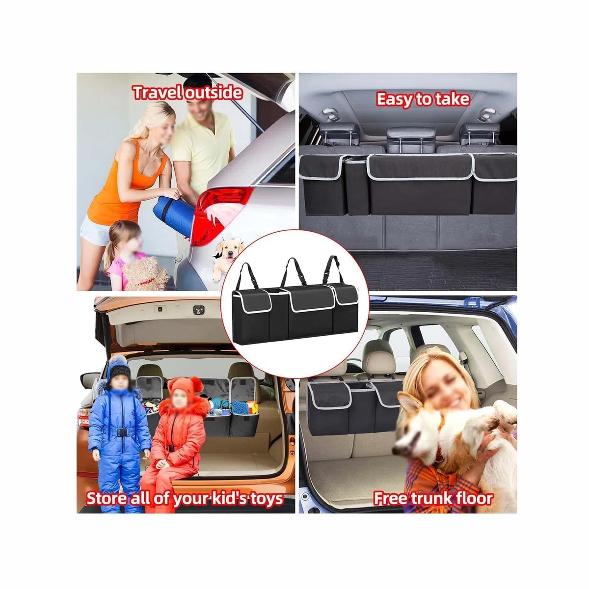 Organizzatore Bagagliaio per Chery Dr 4.0 Dr 5.0 Dr 6.0 2020 2021 2022 2023 2024 Auto, Borsa Portaoggetti Sospesa Grande capacità con Tasche Accessori Interni