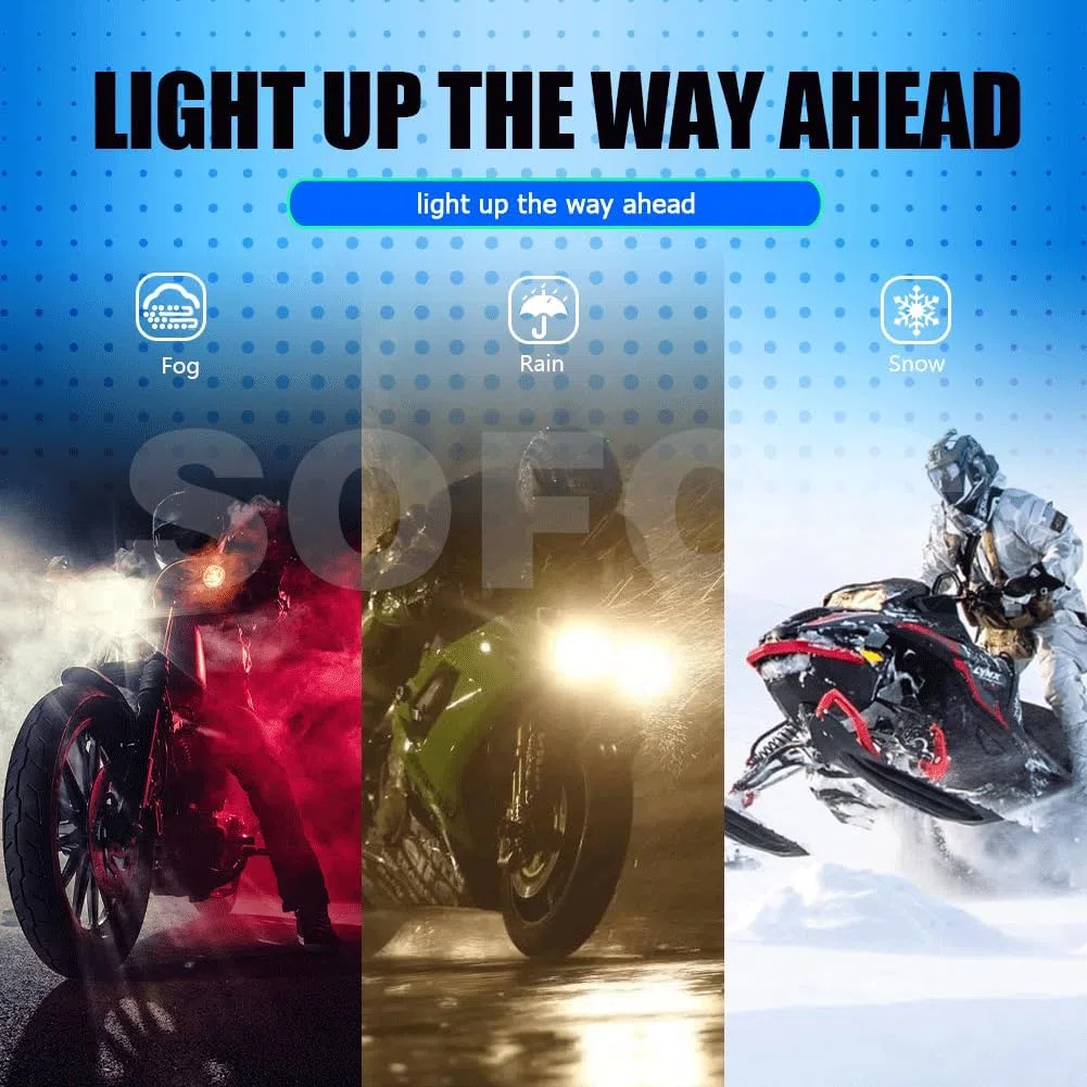 SOFOC P15D-25-1 Lampadina H6M 1 Perno 12V 25W Bianco Caldo T19 Moto Scooter Fari Anabbaglianti Abbaglianti 800+lm Lampada Anteriore Motociclo 2Pcs