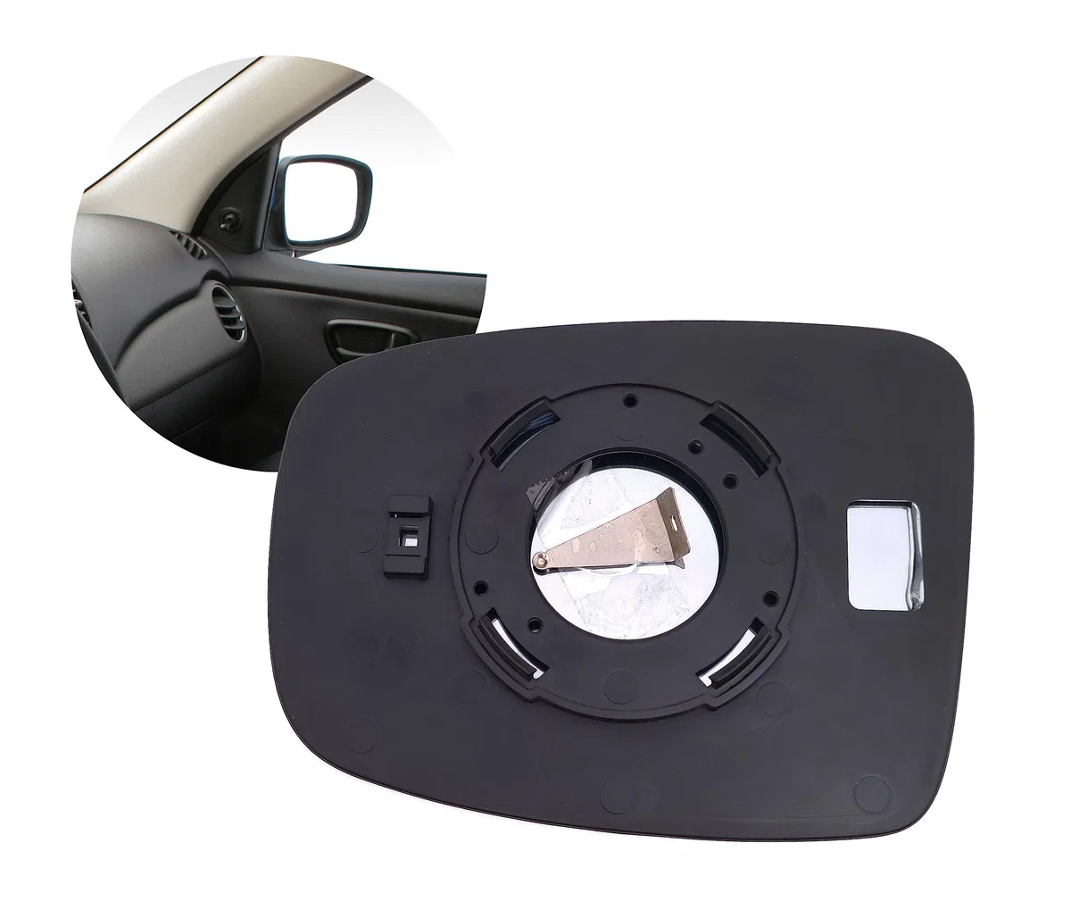 BSSTORE Vetro Specchietto Retrovisore per I10 I 2008-2013 (Destro - Lato Passeggero)