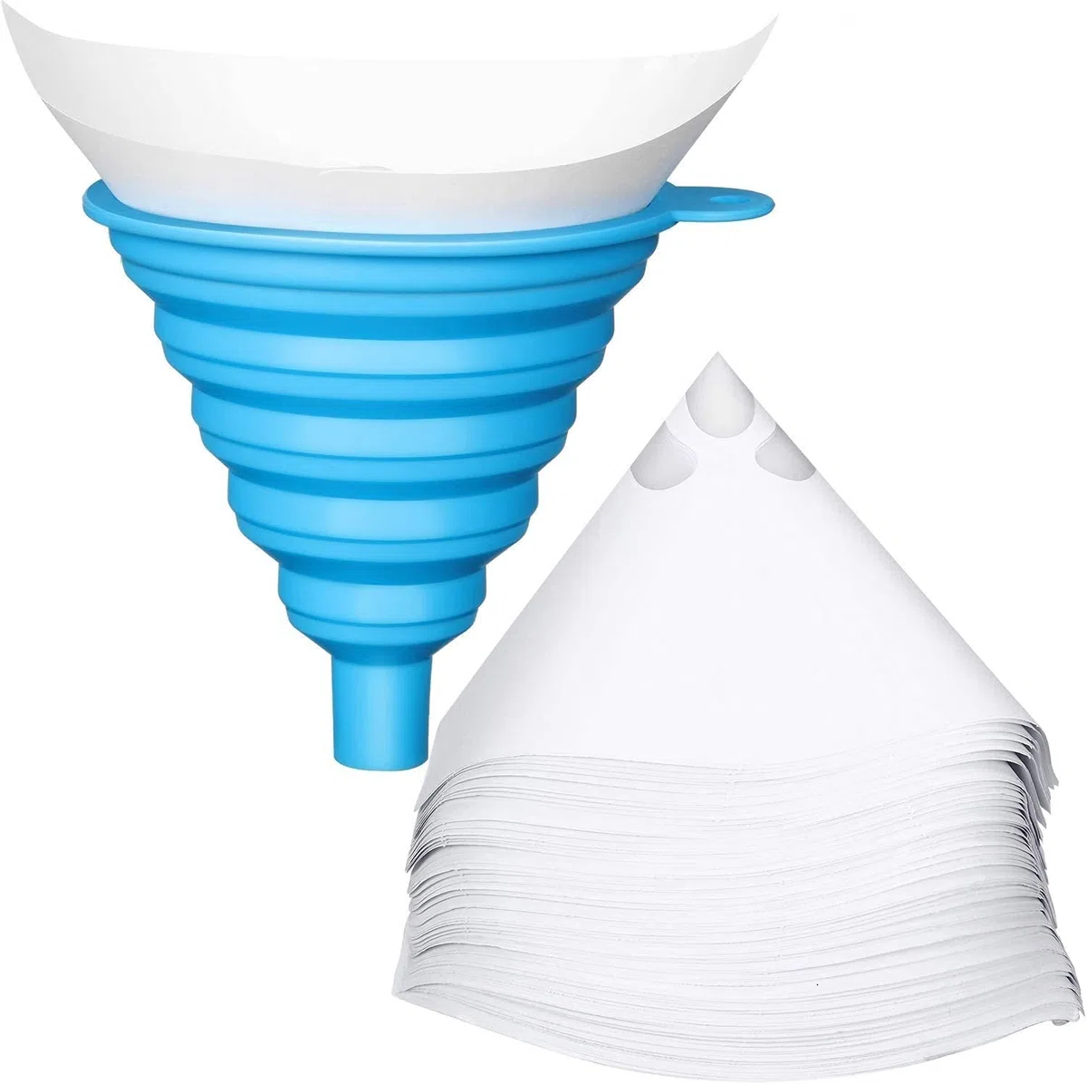 Filtro per vernice, filtro per vernice, 201 pezzi, accessori per verniciatura, 100 micron per auto,carta conica con filtro in nylon, filtro in resina monouso, imbuto in silicone pieghevole