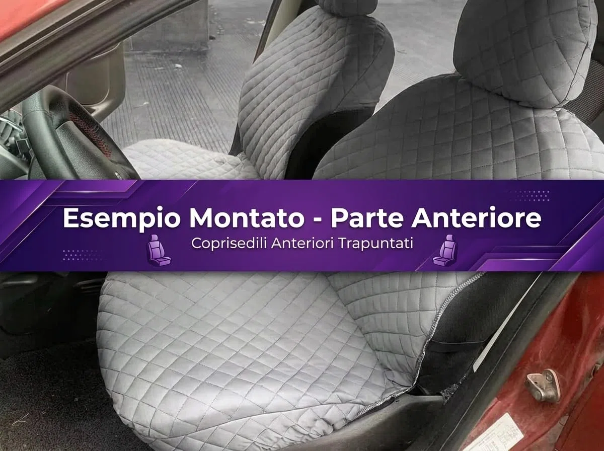 Rebeca Shop Coprisedili auto universali, anteriori e posteriori (A22-Coppia, Grigio)
