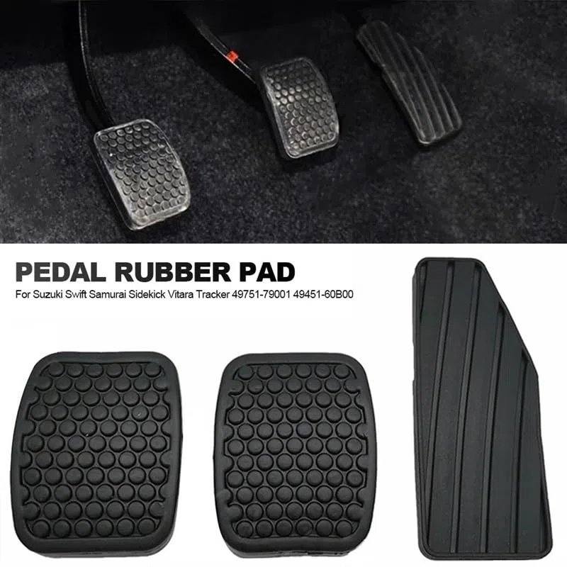 Set Frizione Freno Auto da 3 Pezzi for Copertura Tappetino in Gomma for Pedale dell'acceleratore Suzuki Rain Bird Samurai Vitara Voyager
