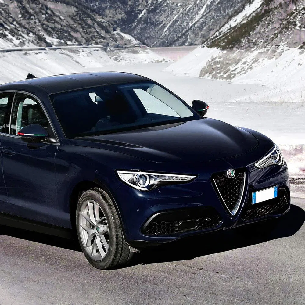 Stripes Strisce Adesive 3D Tricolore Italia per Specchietti Alfa Stelvio