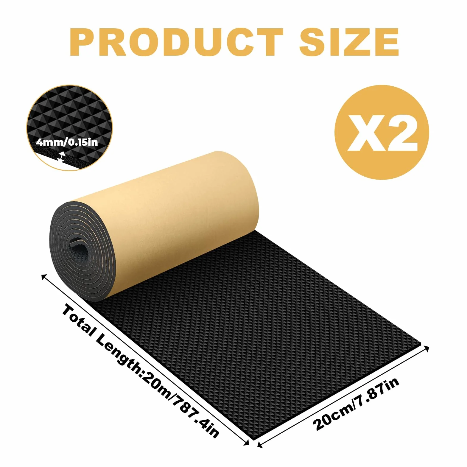 2 Rotoli Paracolpi Garage Autoadesivo, Protezione Portiere Auto per Pareti Garage, 2m x 20cm, Nero
