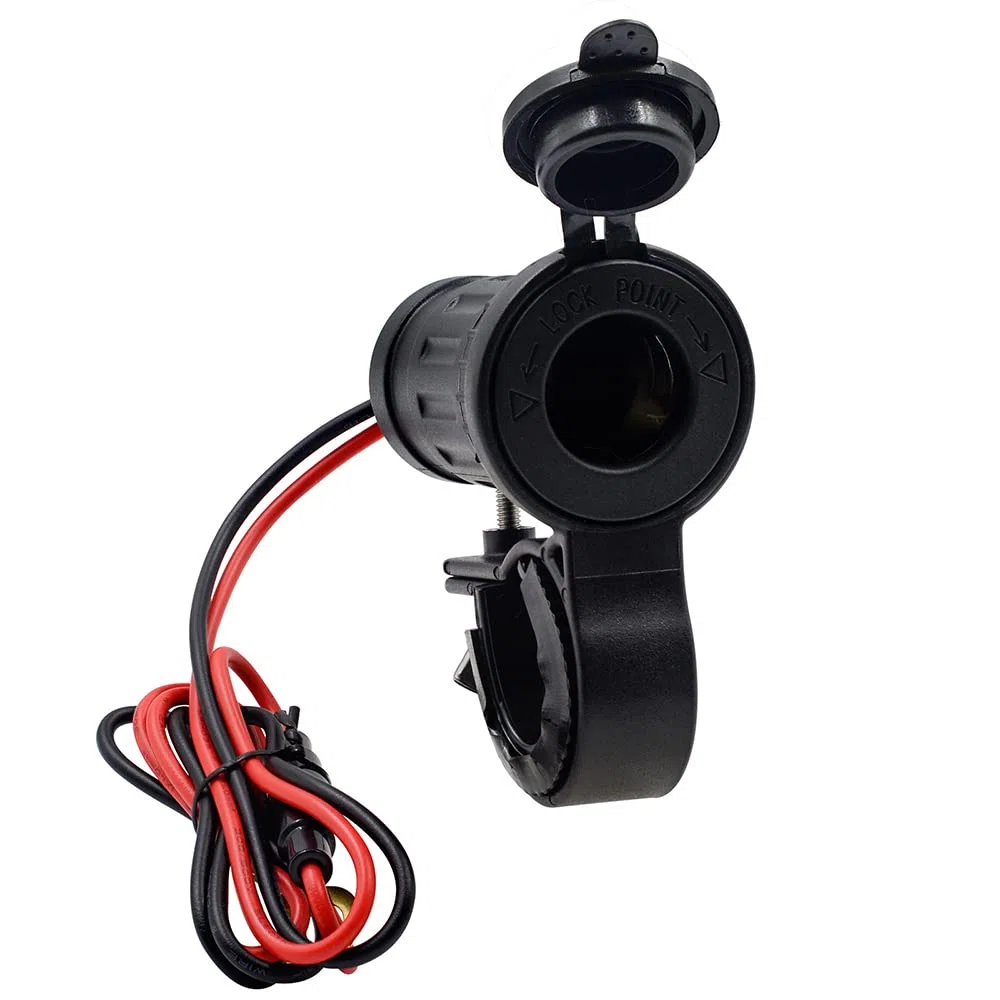 Accendisigari per moto, 12-24V 240W Presa di alimentazione con manubrio, UniV/e*rsal Impermeabile Accendisigari ad alta potenza