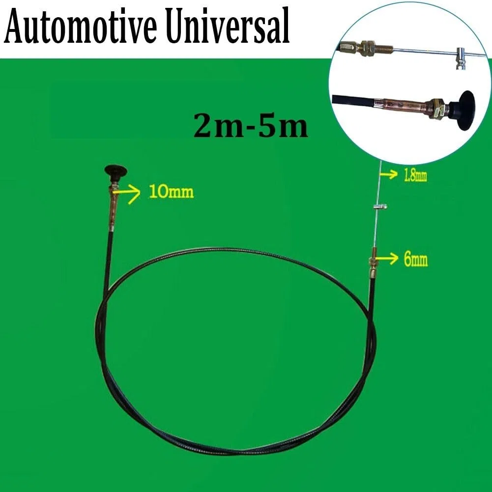 Cavo di controllo Bowden per arresto dell'arresto resistente, lunghezza 25 m per sistema acceleratore carburante motore (3,5 m)