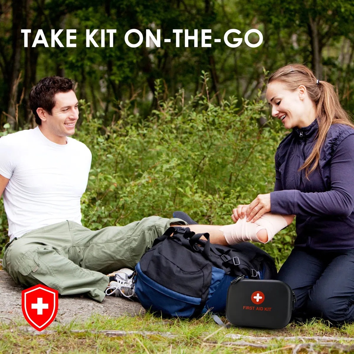 First Aid Kit, Premium Waterproof Compact Trauma Medical Kits for Any Emergencies, Ideal for Home, Office, Car, Travel, Outdoor, Camping, Hiking, Boating (Yellow)