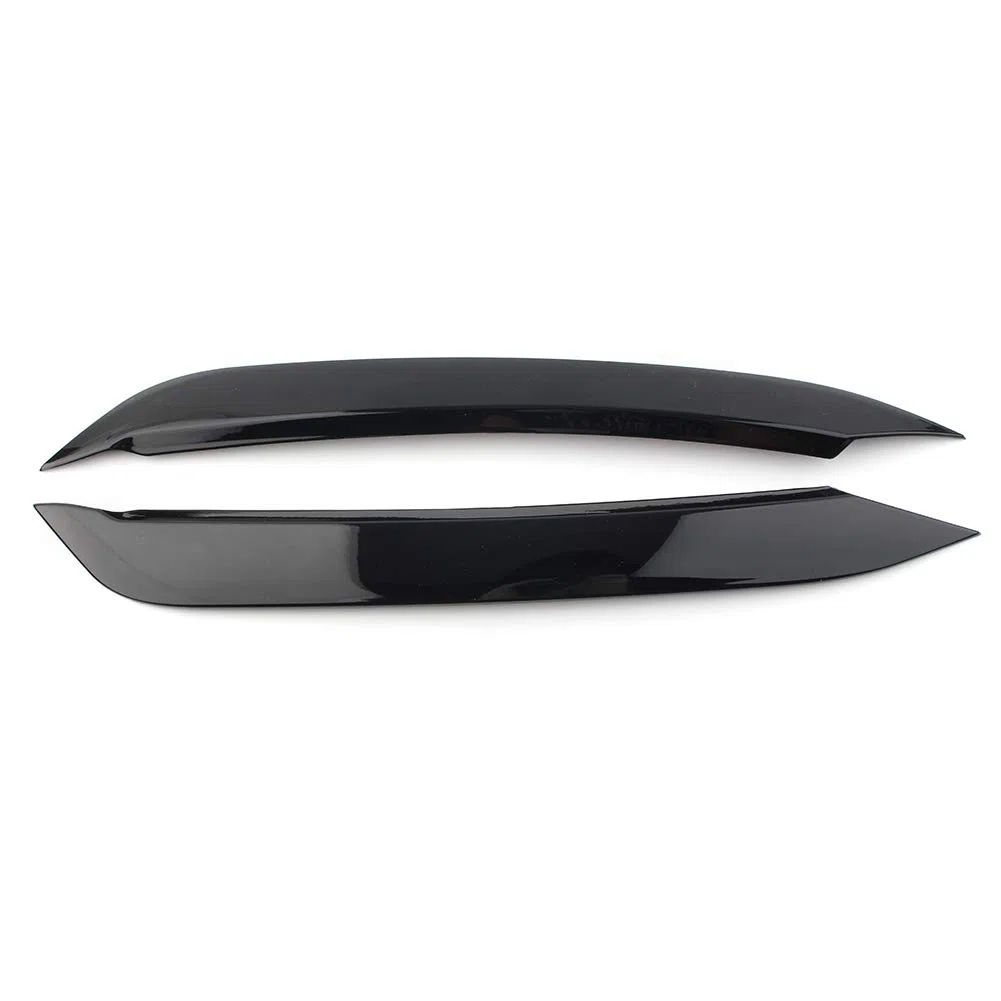 2 pezzi faro for auto lampada sopracciglio palpebra modanatura ABS copertura del coperchio, for VW, for POLO, 2019 2020, nero lucido Adesivi per lampade auto