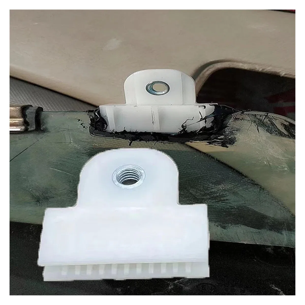 Alzacristalli Clip Di Supporto Per Vetro Per Regolatore Di Finestra Per Portiera Universale Per Auto 4 Mm Regolatore Finestrino(2X)