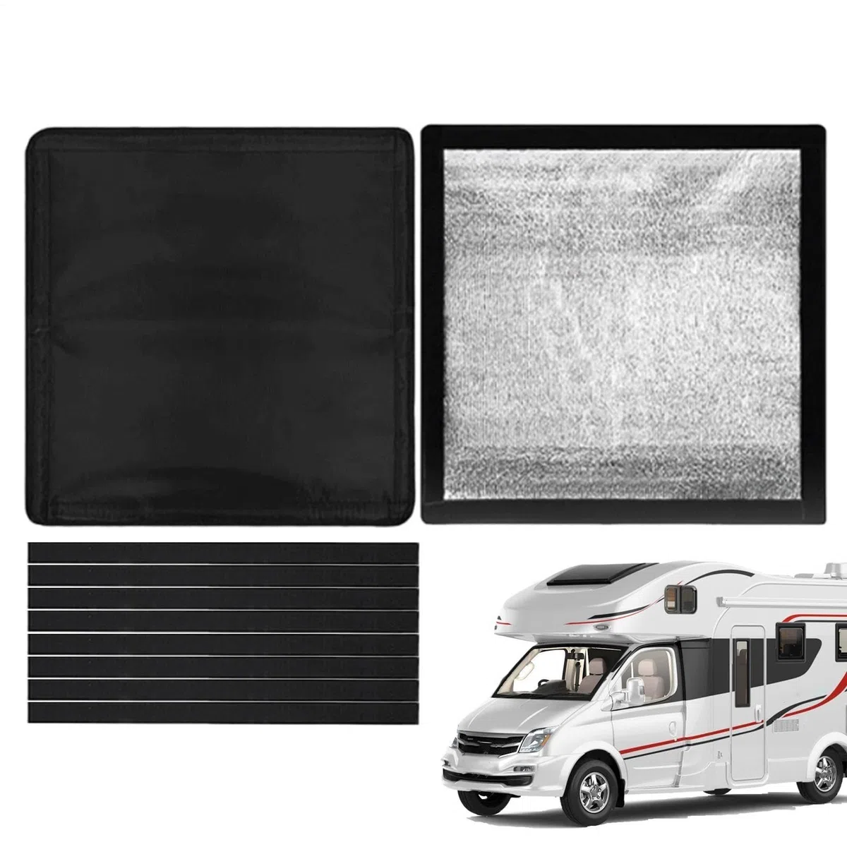 Tenda Oscurante Per Ventilazione Sul Tetto Del Camper - Foglio Di Alluminio Riflettente, Tessuto Oxford Copertura Isolante Per Finestra Per Lucernario Per Ventilazione Sul Tetto Del Camper | Protezion