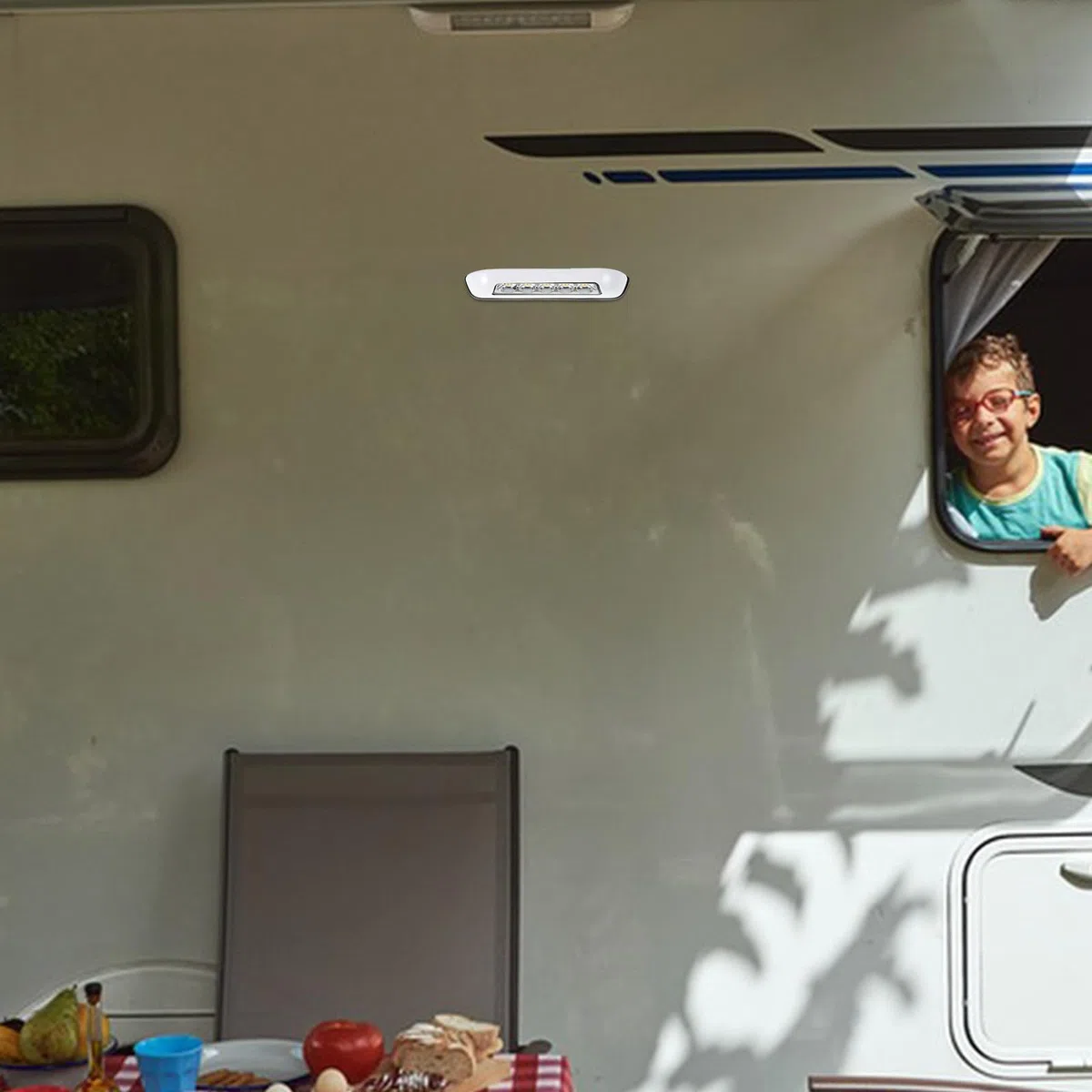 GANAZONO Luce Esterna Camper a LED Impermeabile Lampada Portico RV con Regolazione Tensione per Illuminazione Esterna Camper E Rimorchi Facile Installazione Basso Consumo Energetico