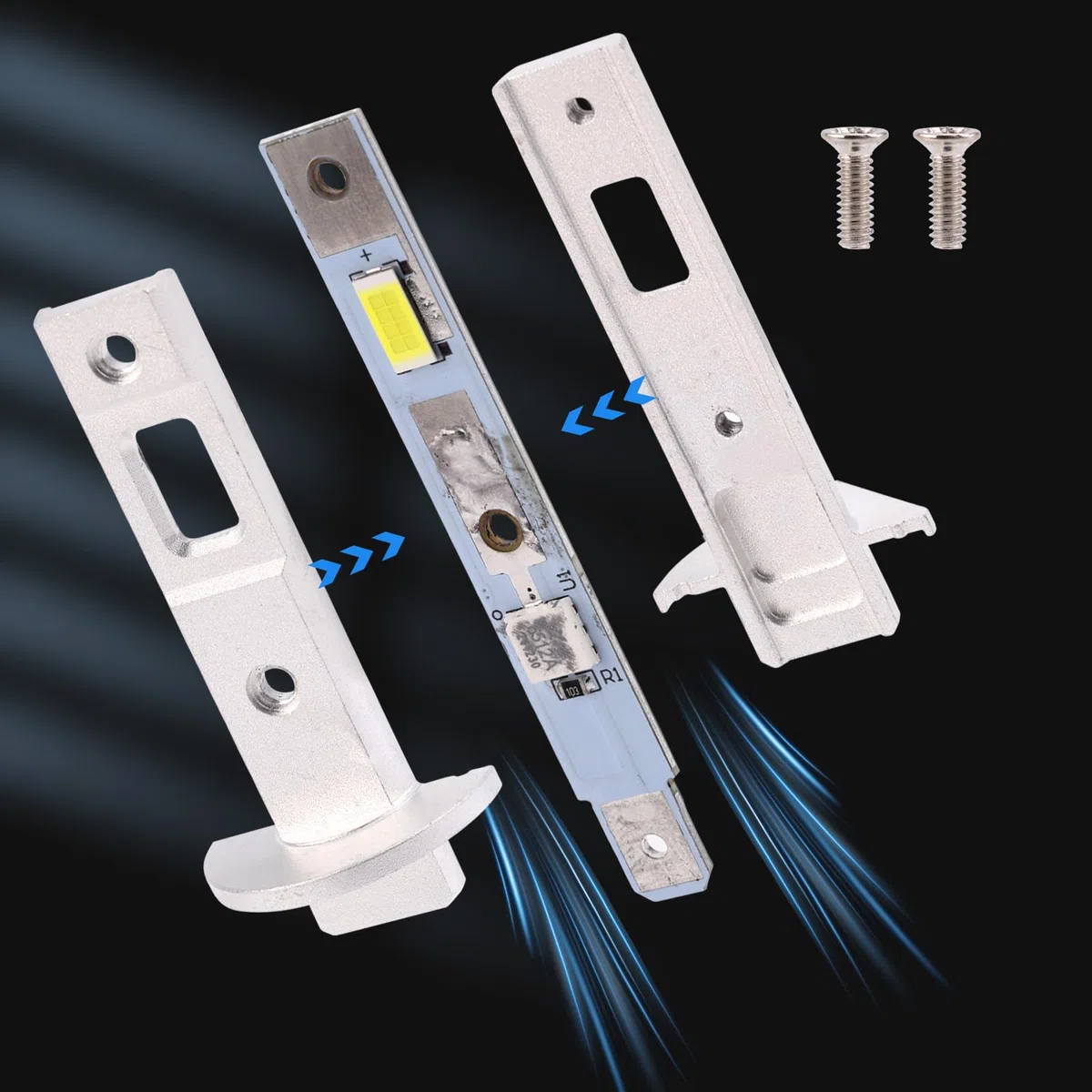 2pz Lampadina LED H1, Super Luminosa Bianco Freddo Lampadine Faro LED H1 Dimensione Mini 1:1 Collegare & Usare 6500K IP68 Impermeabile per Fari Fendinebbia Luce Interna Luci Targa