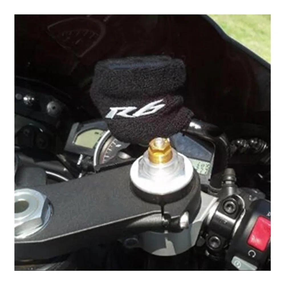 Protezione Liquido Freni Motocicli Per Ya&maha R6 YZF-R6 YZF R6S YZFR6 Moto Serbatoio Freno Anteriore Calzino Fluido Coperchio Serbatoio Dell'olio Calzino Maniche Portachiavi Portachiavi