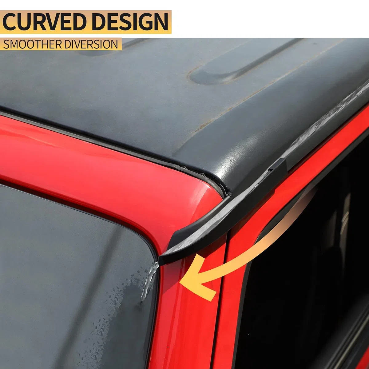 Hardtop Pioggia Ragazzi Estensione Drip Rail Pioggia Diverter per Jeep Wrangler JK JKU 2011-2017 Accessori Esterni