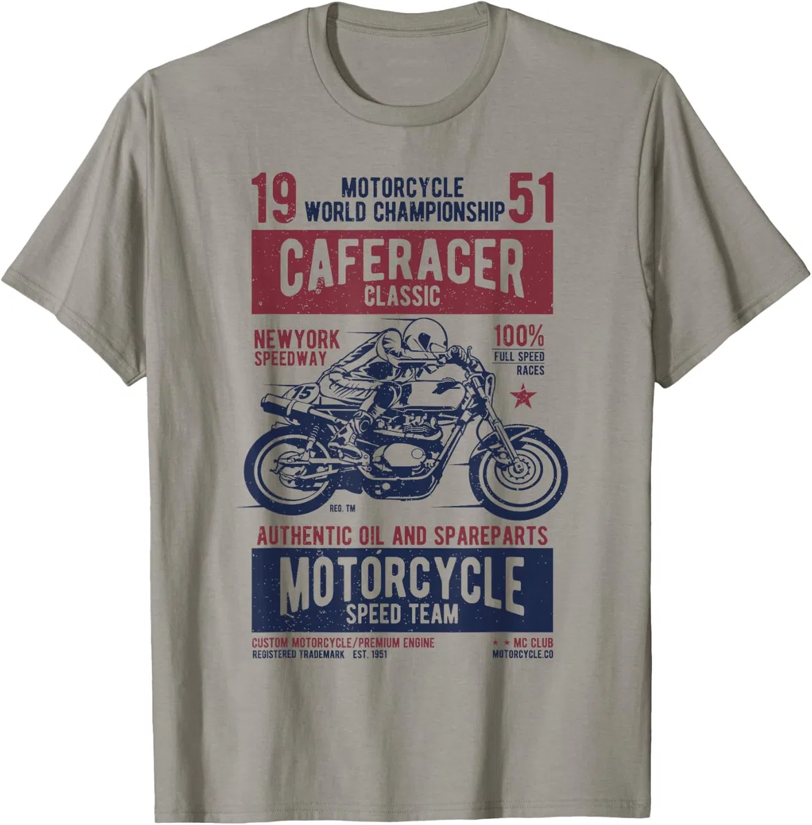 Abbigliamento Retro Cafe Racer Moto Maglietta