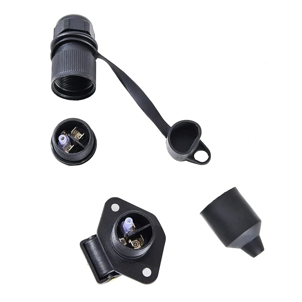 2 Pezzi x Presa Spina 3 Poli Trattore, 12V Spina E Presa 3 Poli Trattore Maschio E Femmina Impermeabile Connettori, Spina a 3 Poli per ​Trattore Rimorchio Macchine Agricole Camion (2 Pezzi)
