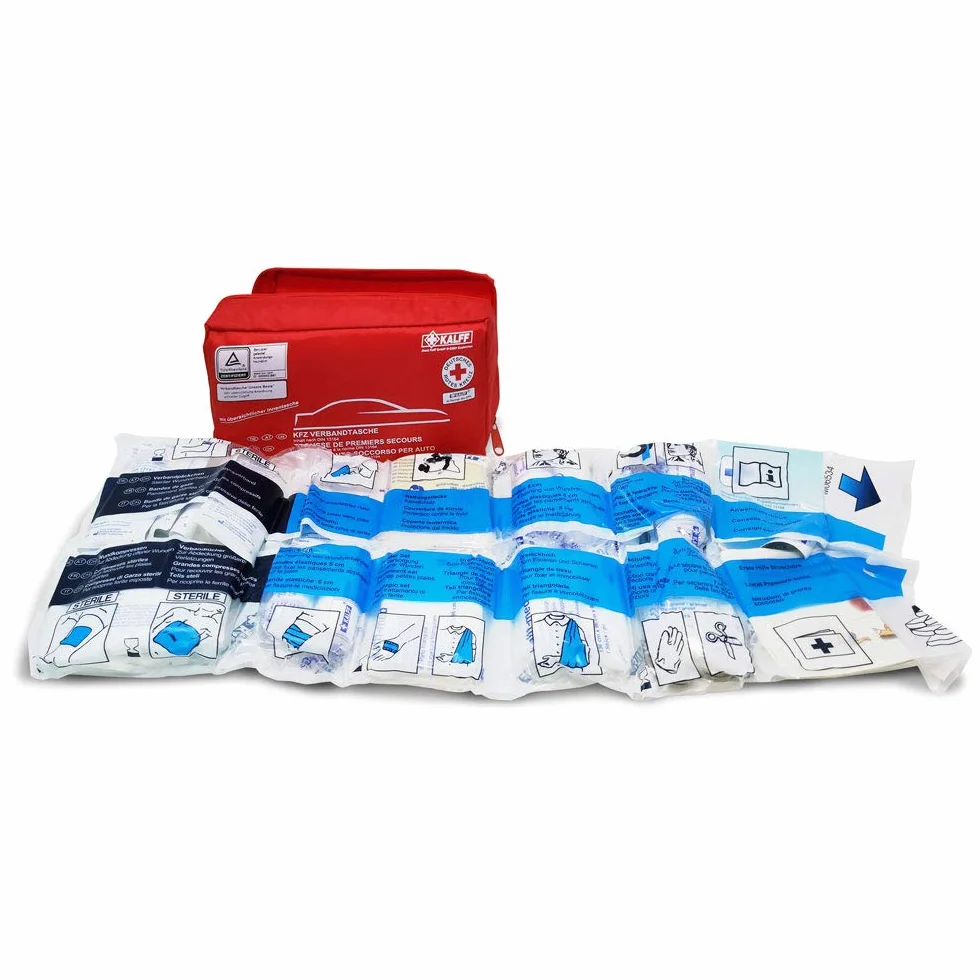 Quattroerre 16056 Kit di Pronto Soccorso per Auto Omologato DIN 13164
