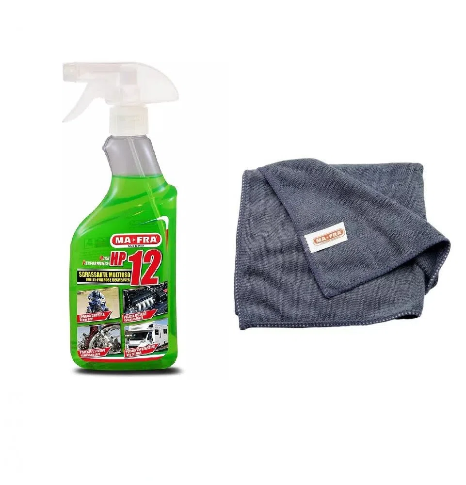 KIT MAFRA HP12 ultra sgrassante multiuso + PANNO HEAVY WORK microfibra 60x40