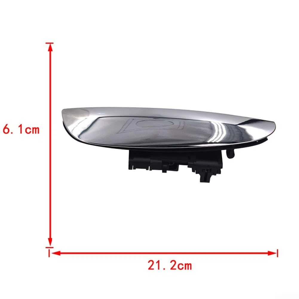 Coppia Maniglie Esterne Porte per Fiat per Croma 2005-2011, Ricambio Anteriore Sinistro Destro ABS Nero, OEM 735402348 735402351