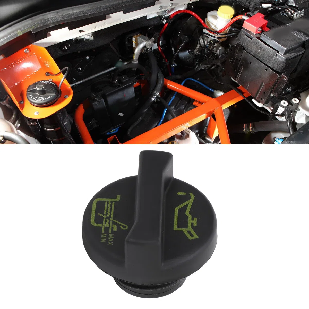 Tappo di Riempimento dell'olio Cover Serbatoio dell'olio Motore Tappo d' 71740676 Materiale ABS Sicuro Sigillazione Compatibile con 500 Grande Punto Evo 1.2 8V MK2B Punto Panda Idea Seicento