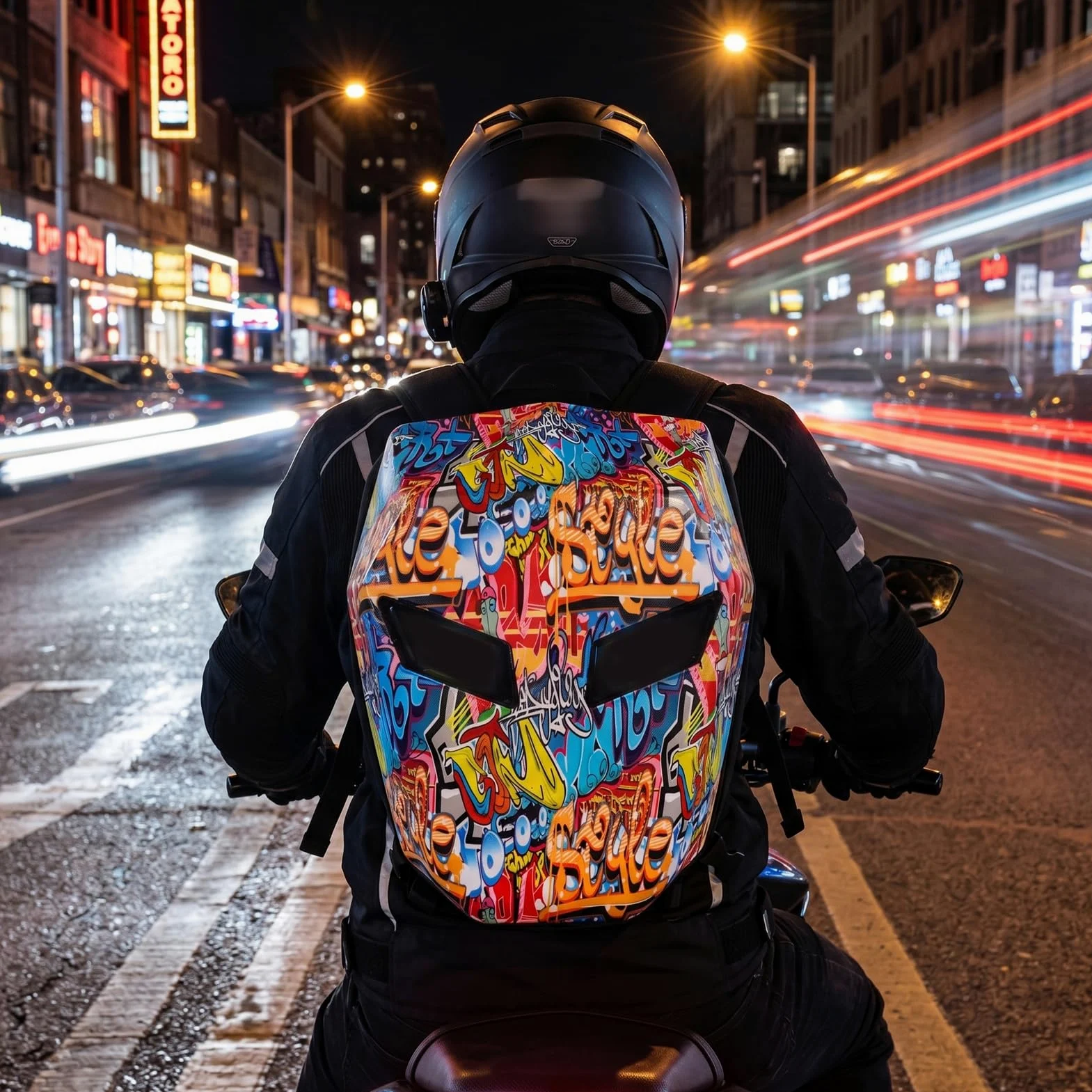 Luocute Zaino Moto LED, Schermo Programmabile | Borsa per laptop con guscio rigido resistente all'acqua, controllo app Bluetooth, per viaggi in bicicletta