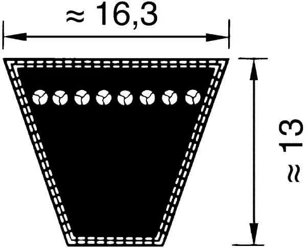 CINGHIA 16,3X2500 SPB 2500 TRAPEZOIDALE PIX