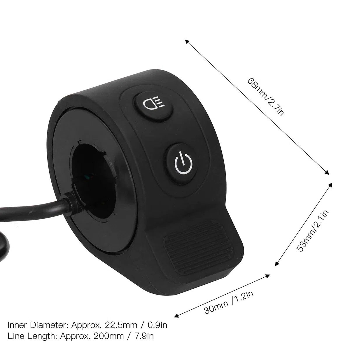 Acceleratore per scooter elettrico, Compatto e Integrato per Pollice, Interruttore Sostituzione Facile for Utenti Cittadini e Compatto in Viaggio