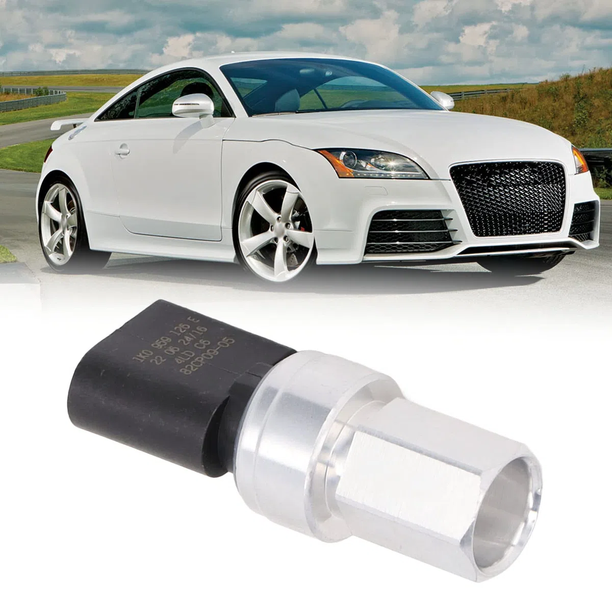 Sensore Pressostato Aria Condizionata, KIMISS 1K0959126E Sostituzione Sensore Pressione Refrigerante Aria Condizionata Auto per MK4 MK5 A1 B5 B6