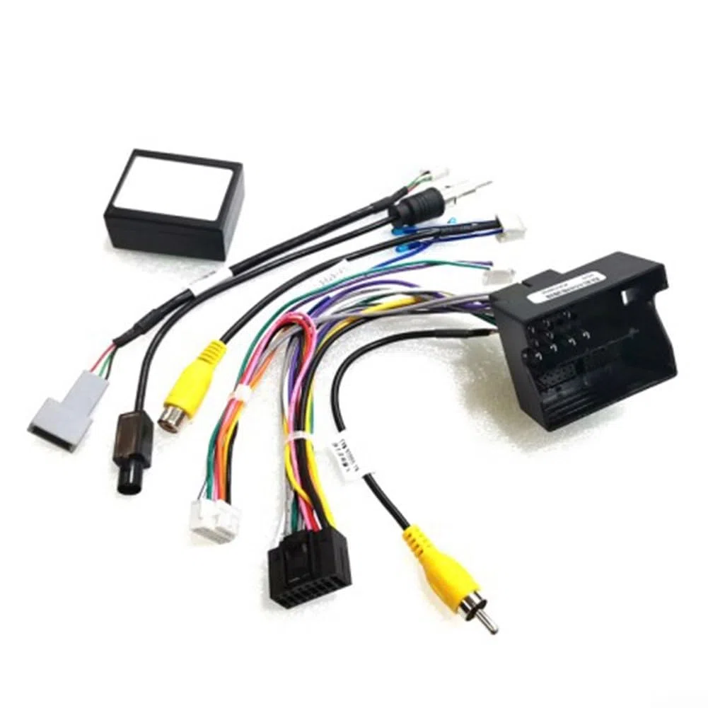 Cavo adattatore per autoradio, 16 pin e adattatore di cablaggio di alimentazione per Android per auto, linea elettrica Canbus