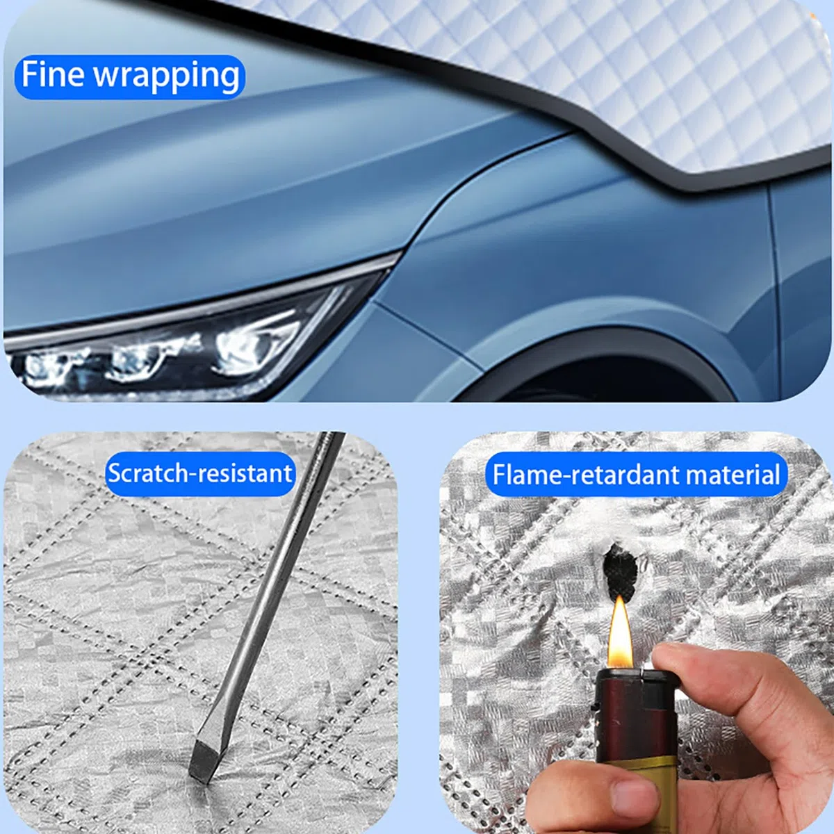 Copertura per Parabrezza Parasole Auto - 1 Pezzo, Argento, Coprisole Autos Parabrezzaer, Adatto per Berlina, Pieghevole, Protezione uv, Protezione Neve,Gelo, Protezione Polvere