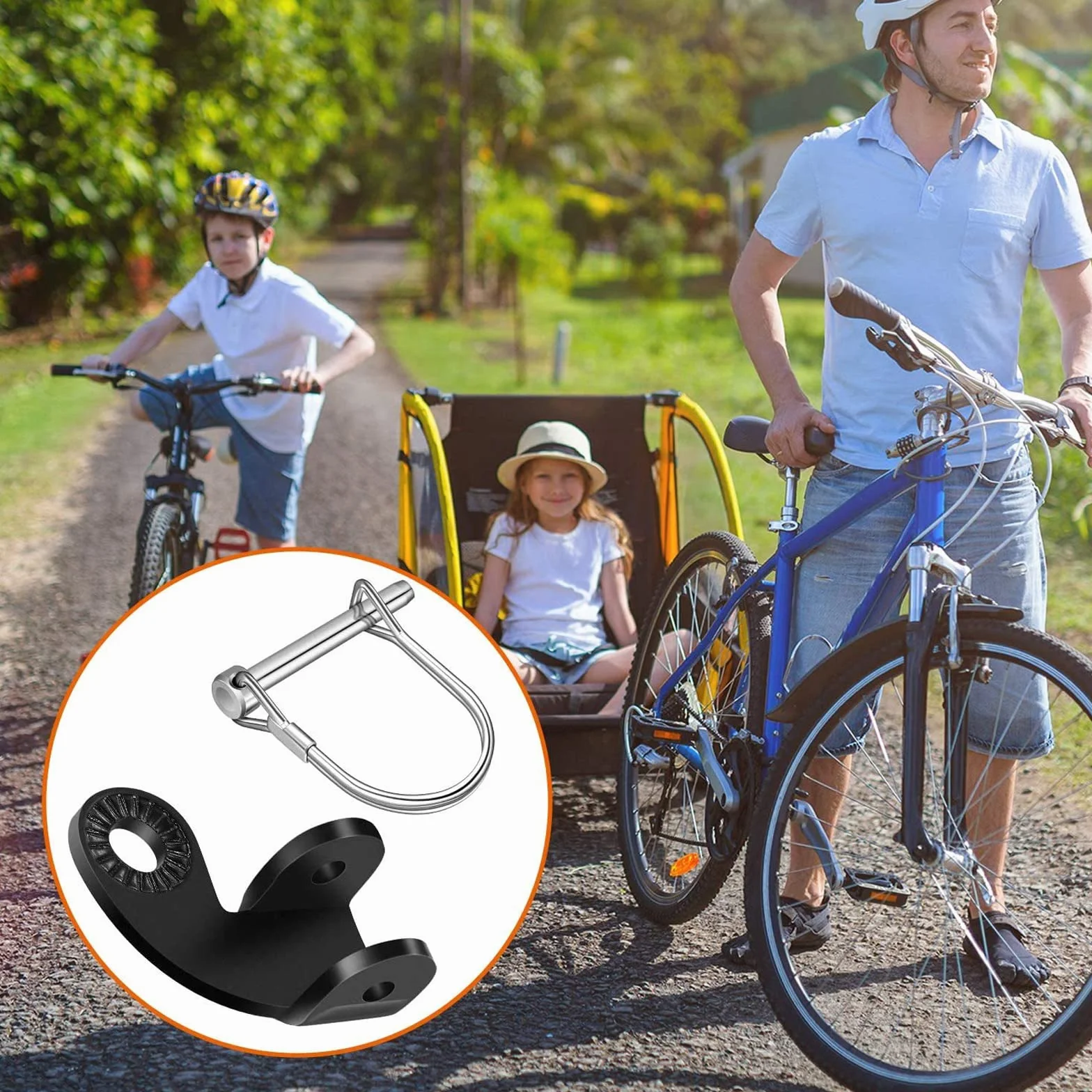 12.2MM Gancio Traino Bicicletta, Accoppiatore Traino Bicicletta Rimorchio Bambini, Carico e Animali Domestici Accessori Rimorchio Bicicletta Compatibili con il Gancio di Traino Burley