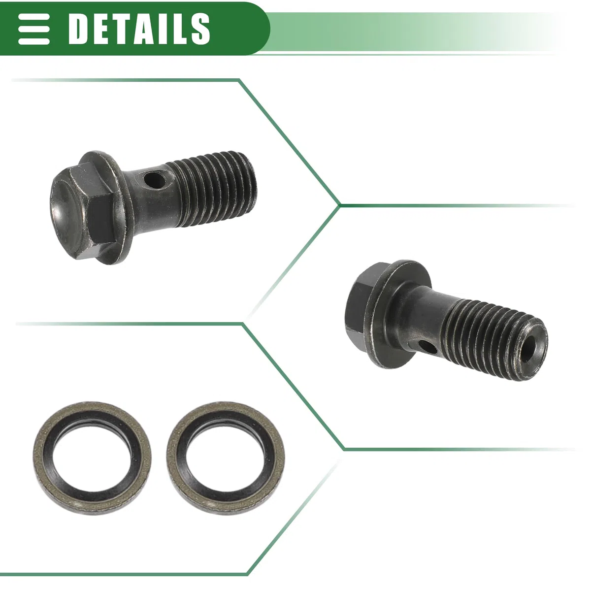 Motoforti Tubo Freno Universale per Moto ATV Dirt Bike Motocross, Tubo Freno Idrualico Intrecciato, 50cm, Resistente, Metallo, Nero Verde militari, 1 Set