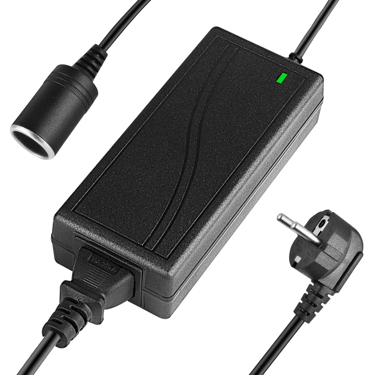 Shentian presa Accendisigari per Auto Adattatore da AC a DC da 100V-240V a 12V 5A Alimentatore per Caricabatteria da Auto Universale