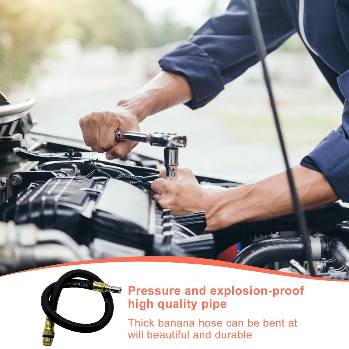 Vaileal Tester di compressione a benzina con manometro per candele e 4 adattatori, 0-20 bar o 0-300 psi, tester di pressione M10, M12, M14, M18 per auto, camion