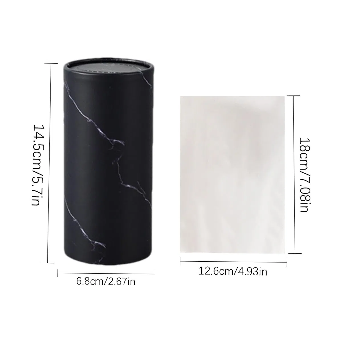 6 contenitori/300 fazzoletti 14.5x6.8cm Supporto Rotondo Per Auto - Cilindro Facciale Tissue Scatole con Tessuto per Viaggi