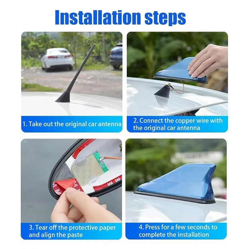Auto Antenna Pinna Squalo, per Suzuki S-Cross 2014-2022 2023 2024 Antenna del Segnale Radio della Pinna di Squalo Autoadesiva Impermeabile Migliora Il,C