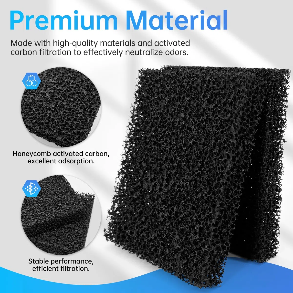 Filtro ai carboni attivi per lo sfiato del WC SOG – 2 filtri di ricambio per camper con filtro del sistema di scarico SOG, filtro in spugna per porte Thetford, ricambio per sfiato WC Thetford 5170001