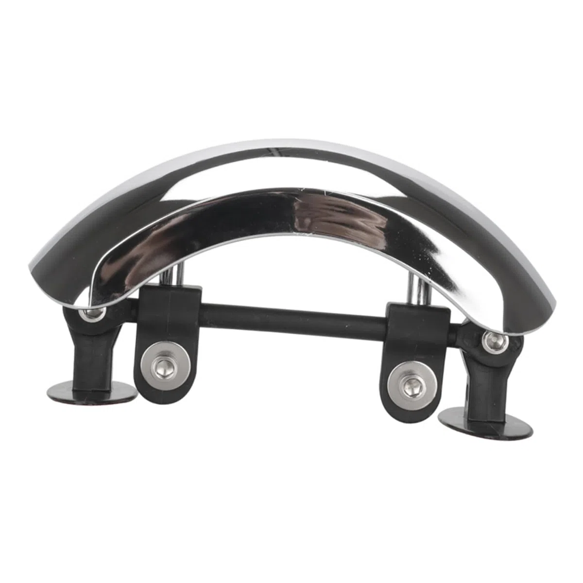 Specchietto Retrovisore Convesso per Moto Street Bike e Cruiser, Design in Abs e Cromo, Alta Definizione 180 Gradi, per Uso Personale e Professionale